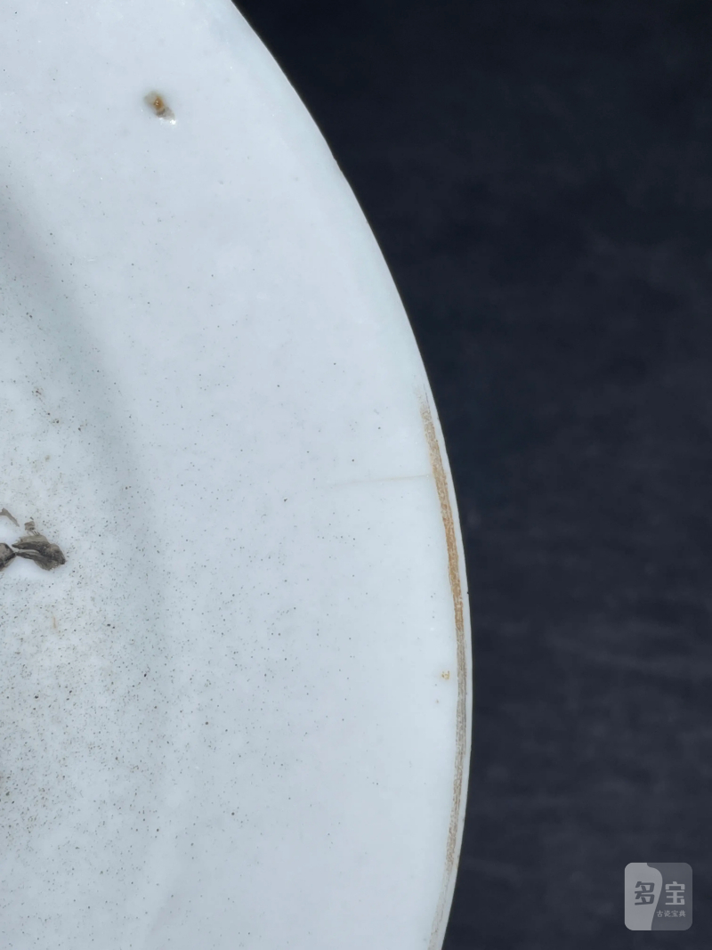 清代 黄慎风格墨彩踏雪寻梅图盘一对 - 图10